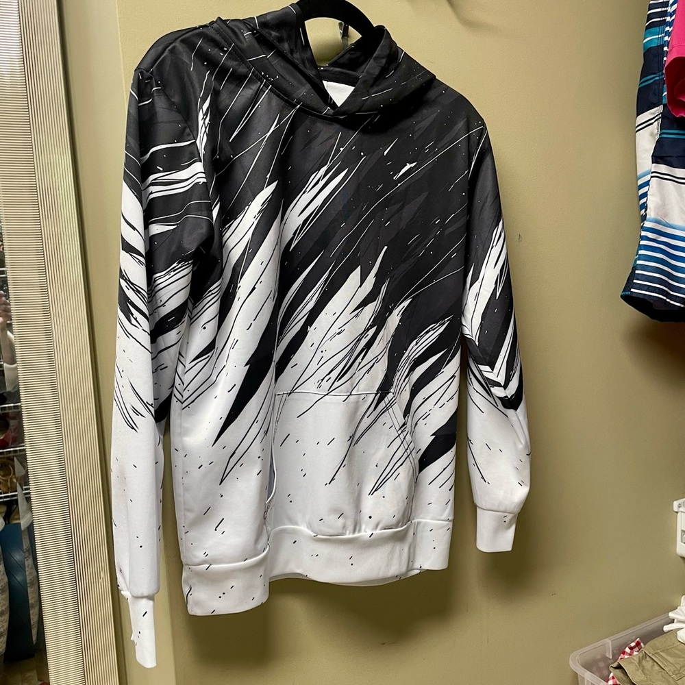 Preteen boys hoodie.  Size is large, but fits 19 w x 24 1/4 long.